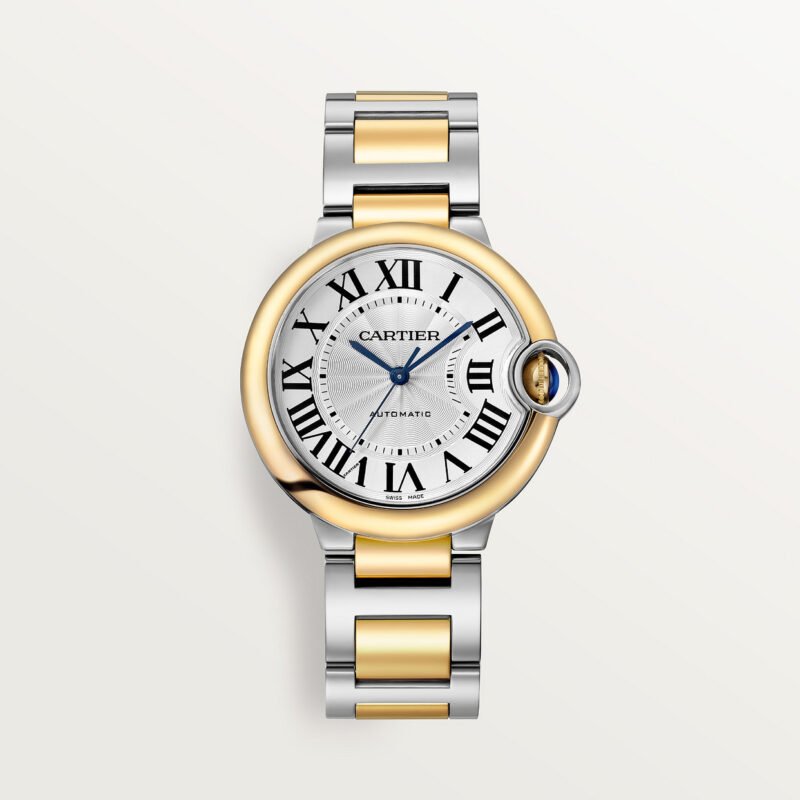 Montre Femme Ballon Bleu Acier - Argent Doré